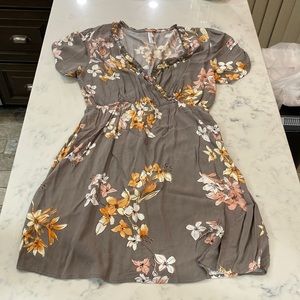 Grey floral dress